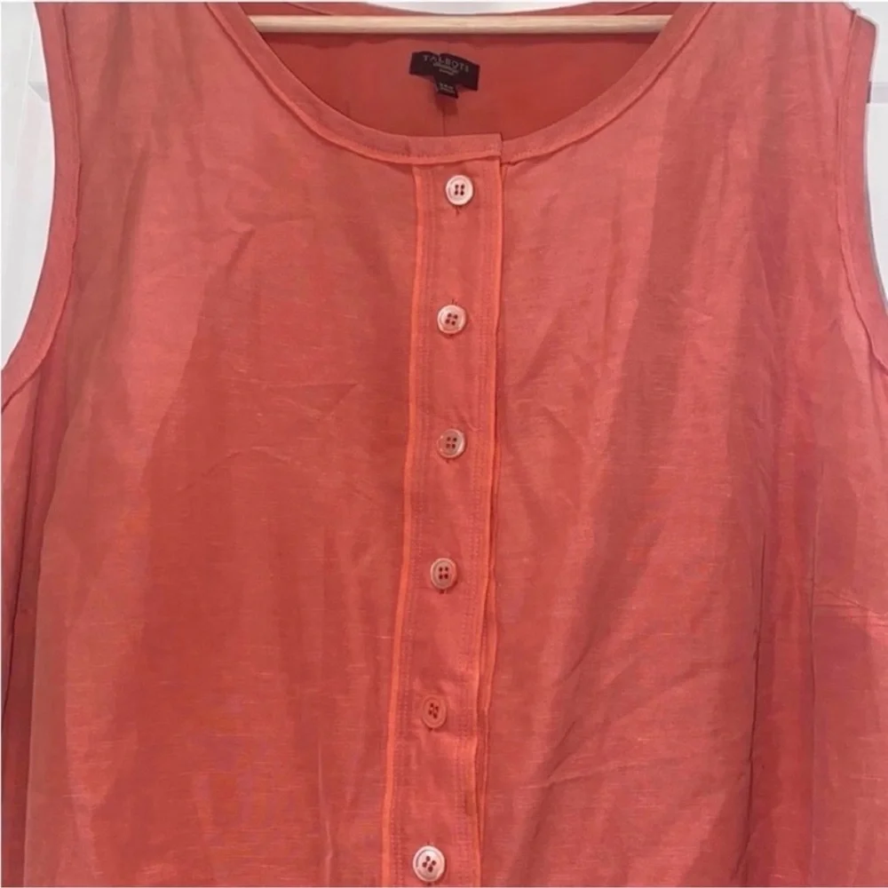 🧡 TALBOTS Orange Sleeveless Dress - Size 24W - Picture 2 of 5